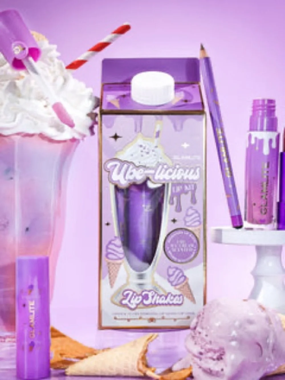 the New Milkshakes collection Glamlite (Ube-licious Lip Kit) for all skin tones